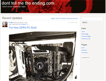 Tablet Screenshot of donttellmetheending.com